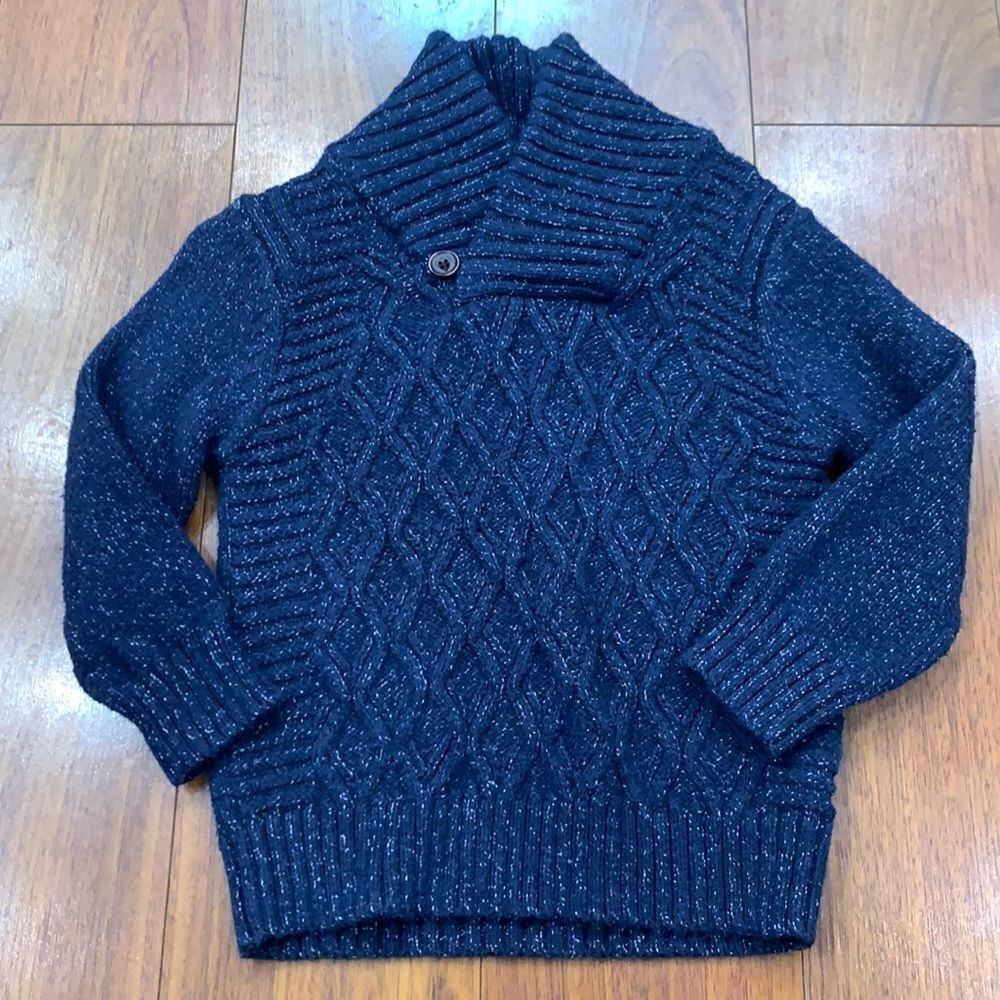 Cat & Jack Navy Cable Knit Sweater Size 2T